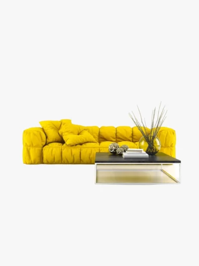 Variation Swatches for Yellow Leather Flulffy Couch